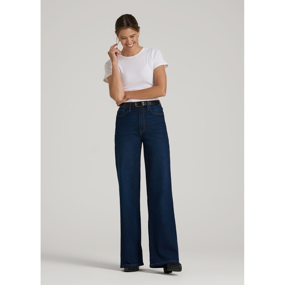 American Tall NWT Stevie Wide Leg Jeans Indigo Dusk Size 31/37 Tall Women
